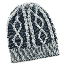 Gorro de chapéu de malha de inverno de jacquard de cabo de malha unissex (HW151)